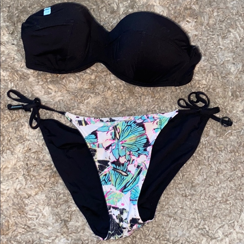 Lolë Bikini Medium Strapless Top Small Bottom